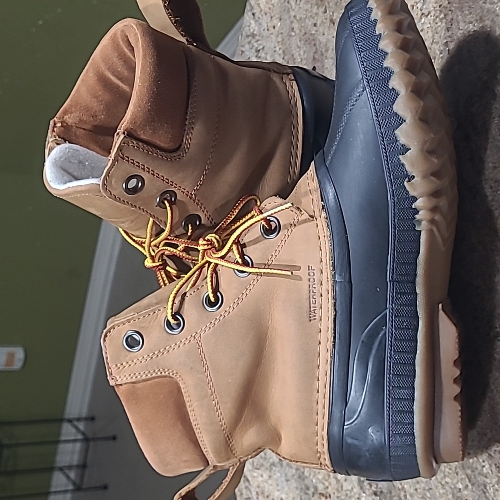 Sorel Cheyanne II Lace Boots - Tan Leather Size 8 - Picture 5 of 12